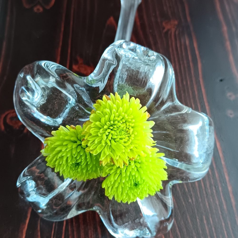 Blown Glass Art Flower Lily bud vase pk#2